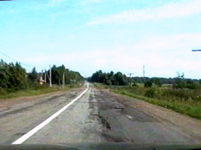 Дорога с Рыбинска на Пошехонье